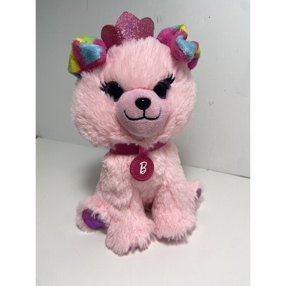 Barbie Puppy Dog Princess Plush 7 Inch Pink Stuffed Animal Toy Mattel Soft 2020 - Picture 7 of 7